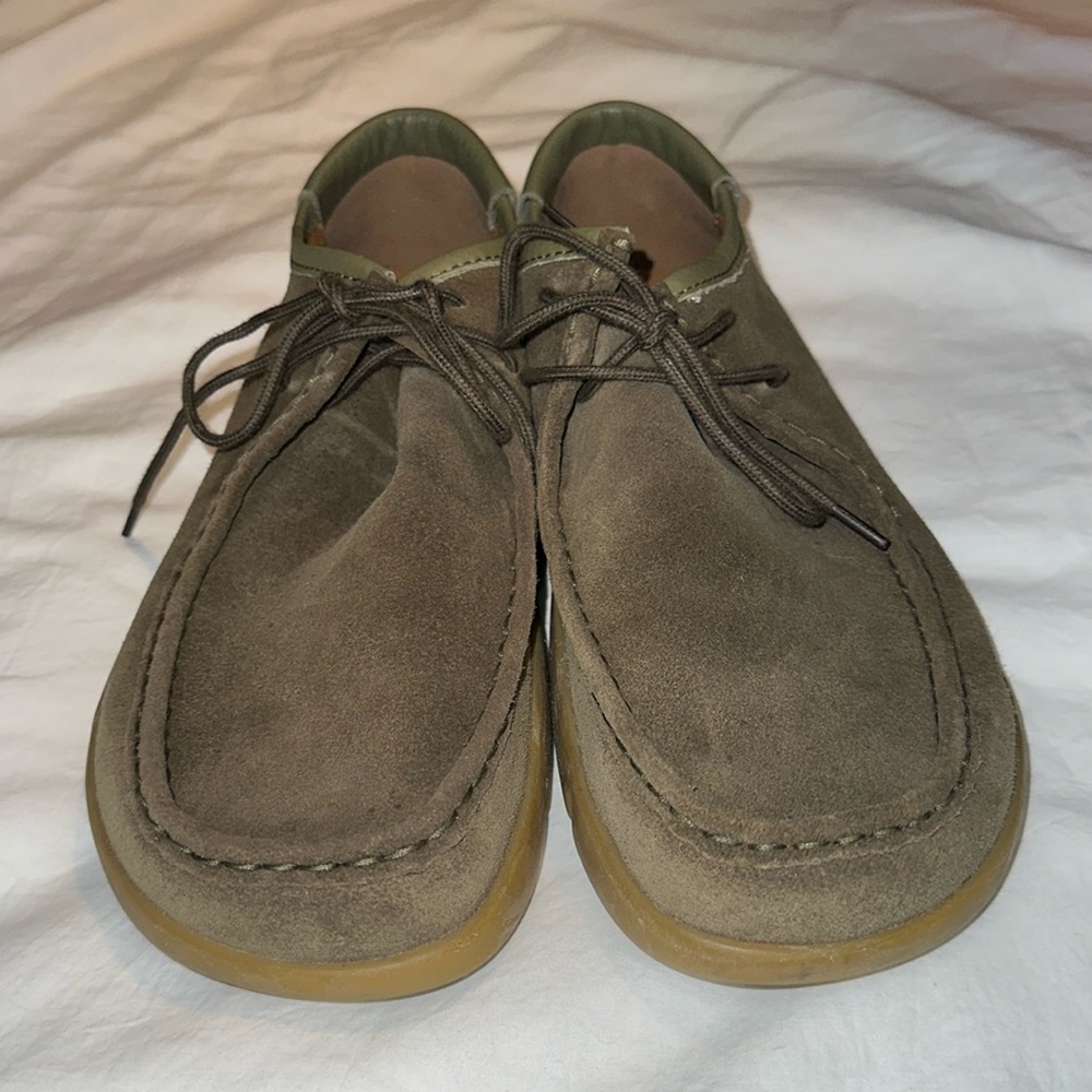 Kalso Earth Shoes Mens Darby Nubuck Leather Negative Heel Green Size 12